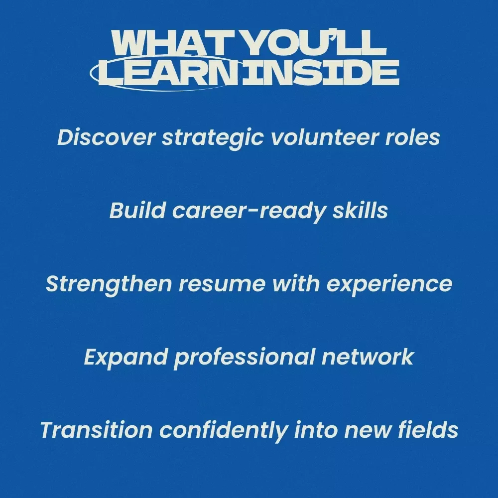 Volunteering Your Way to a Career Change Guide – How to Volunteer to Gain Experience for a Career Change, Career Transition Workbook, Volunteer Strategy eBook