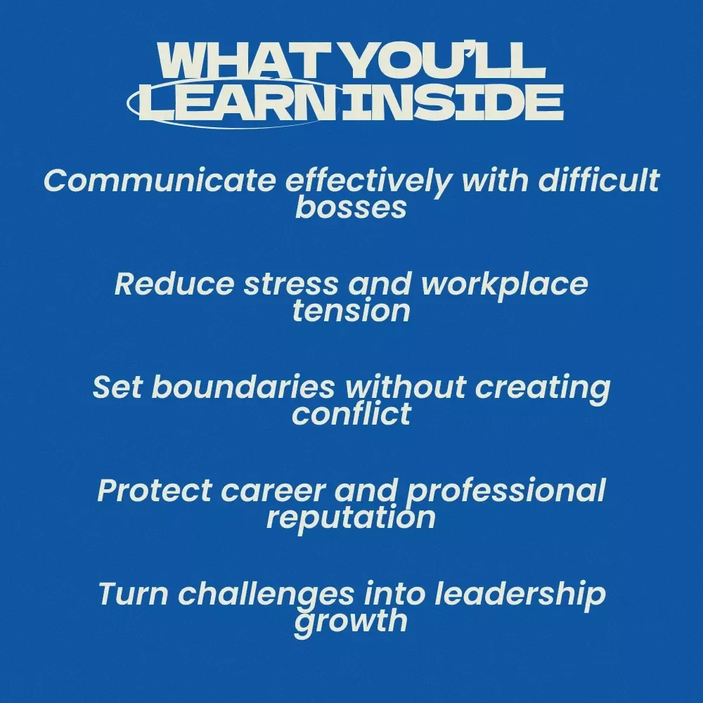 Taming the Tiger: Mastering Life with a Difficult Boss — Practical Guide on How to Deal with a Difficult Boss, Workplace Survival Strategies, Communication Skills, Career Protection & Stress Management Digital Download