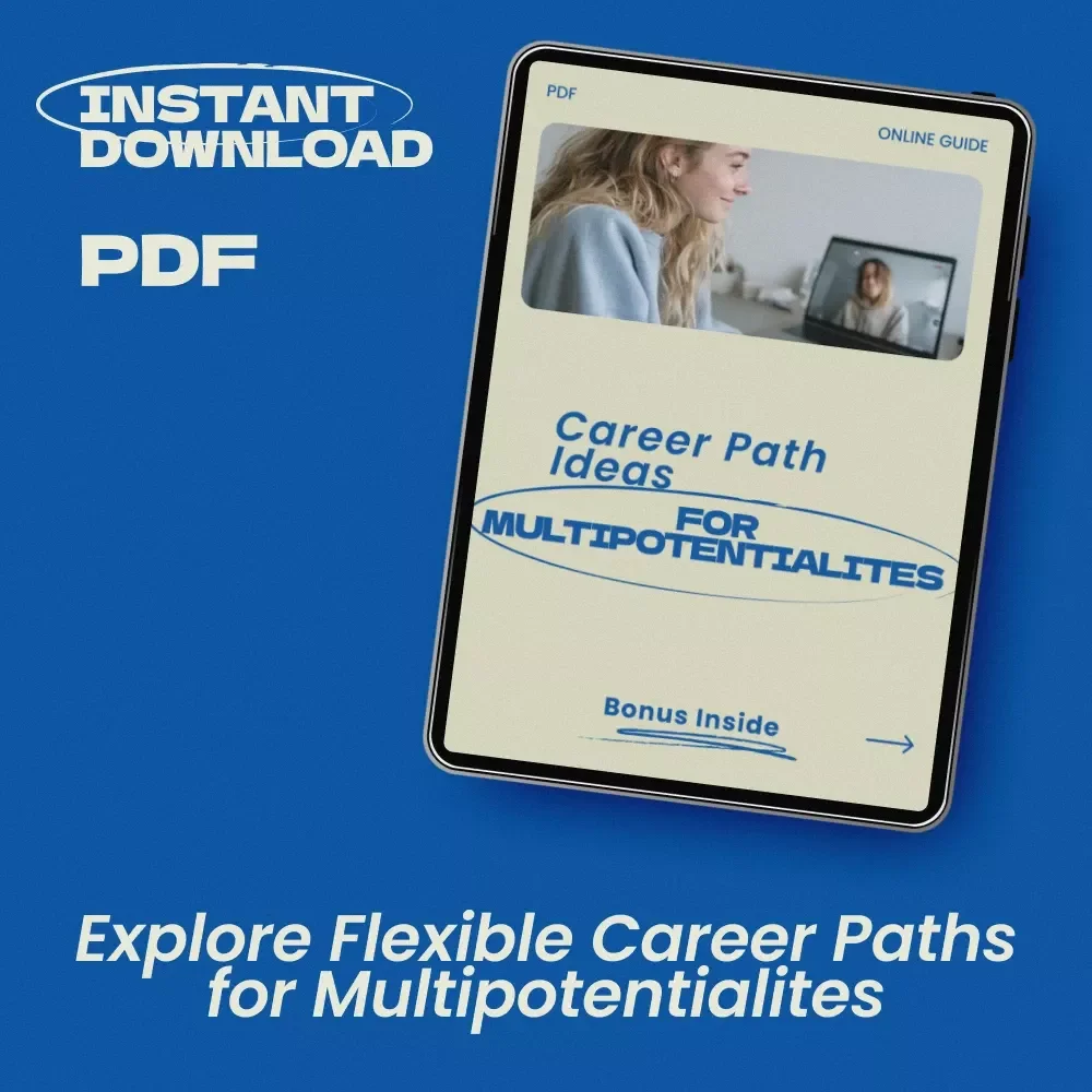 Career Path Ideas for Multipotentialites – Printable Checklist for Exploring Diverse Careers | Career Path Ideas for Multipotentialites Digital Download