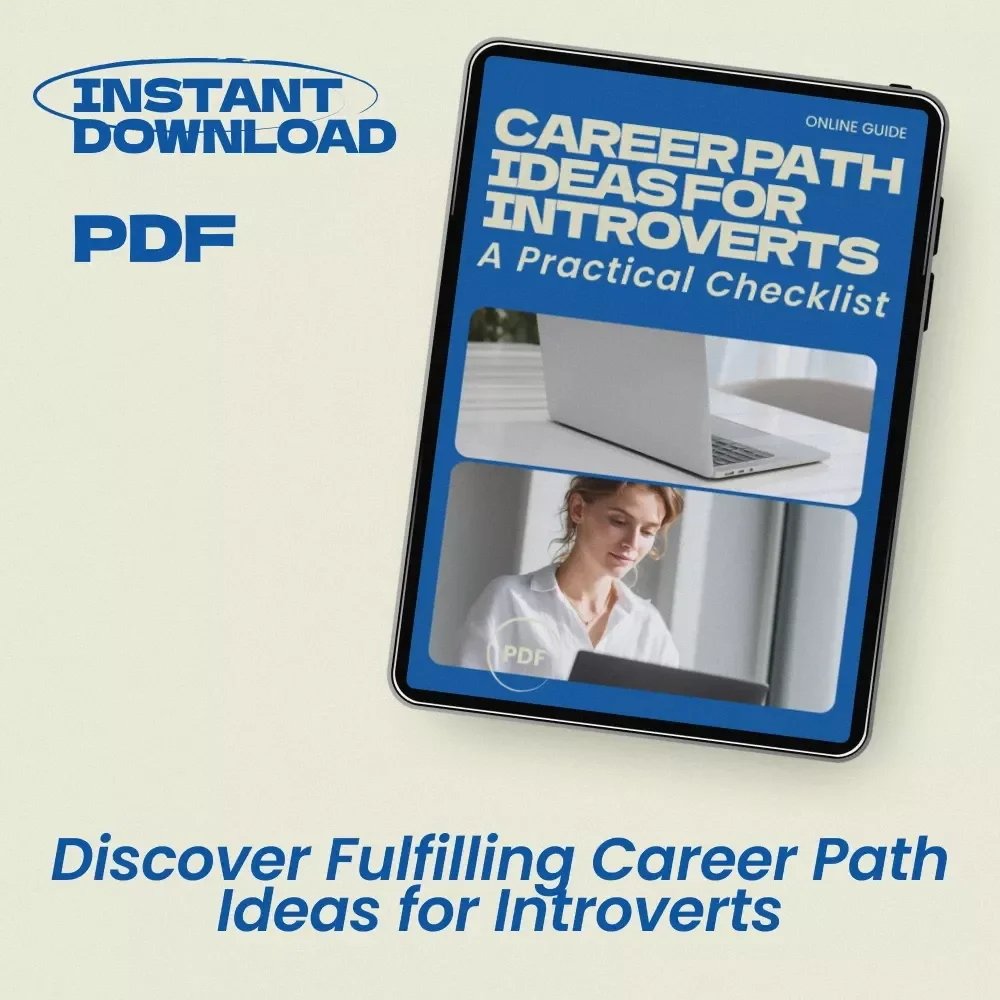 Career Path Ideas for Introverts: A Practical Checklist – Digital Download Guide with Career Path Ideas for Introverts, Quiet Career Planning Tool, Printable Career Exploration Checklist