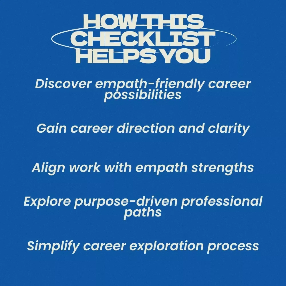 Career Path Ideas for Empath Personalities: A Checklist | Career Path Ideas for Empath Personalities Digital Download Checklist for Empaths Seeking Purposeful Work