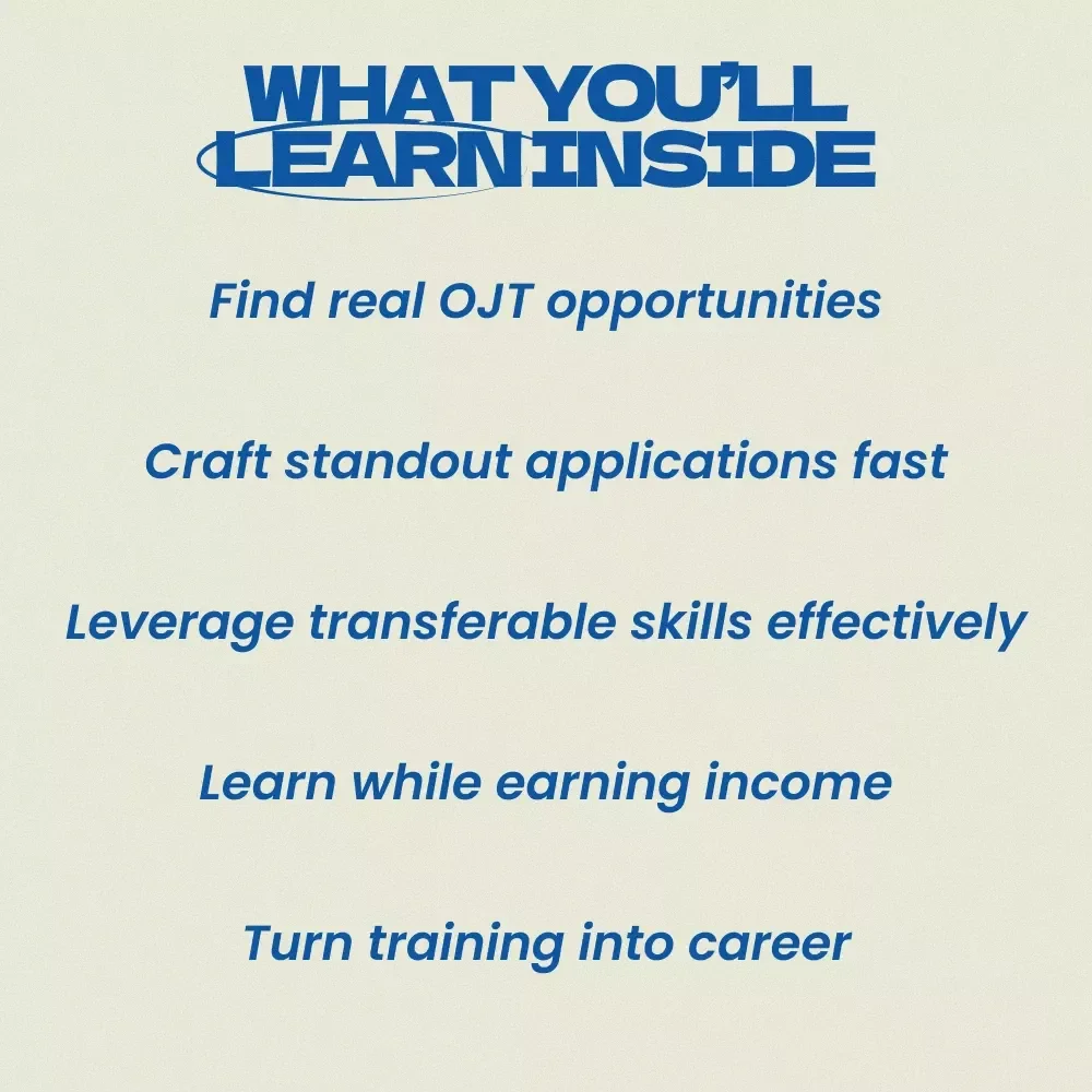 How to Get On-the-Job Training in a New Field – Career Change Guide, OJT Job Search Strategy, Resume & Networking Tips, Digital Career Guide