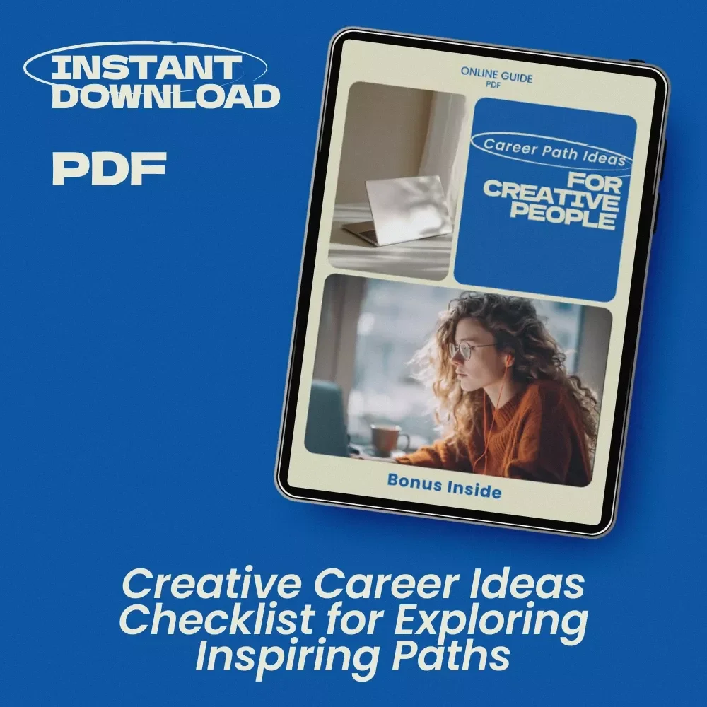Career Path Ideas for Creative People – Printable Checklist of Career Path Ideas for Creative People, Creative Career Exploration Guide, Digital Download for Artists, Designers, Writers & Creative Thinkers
