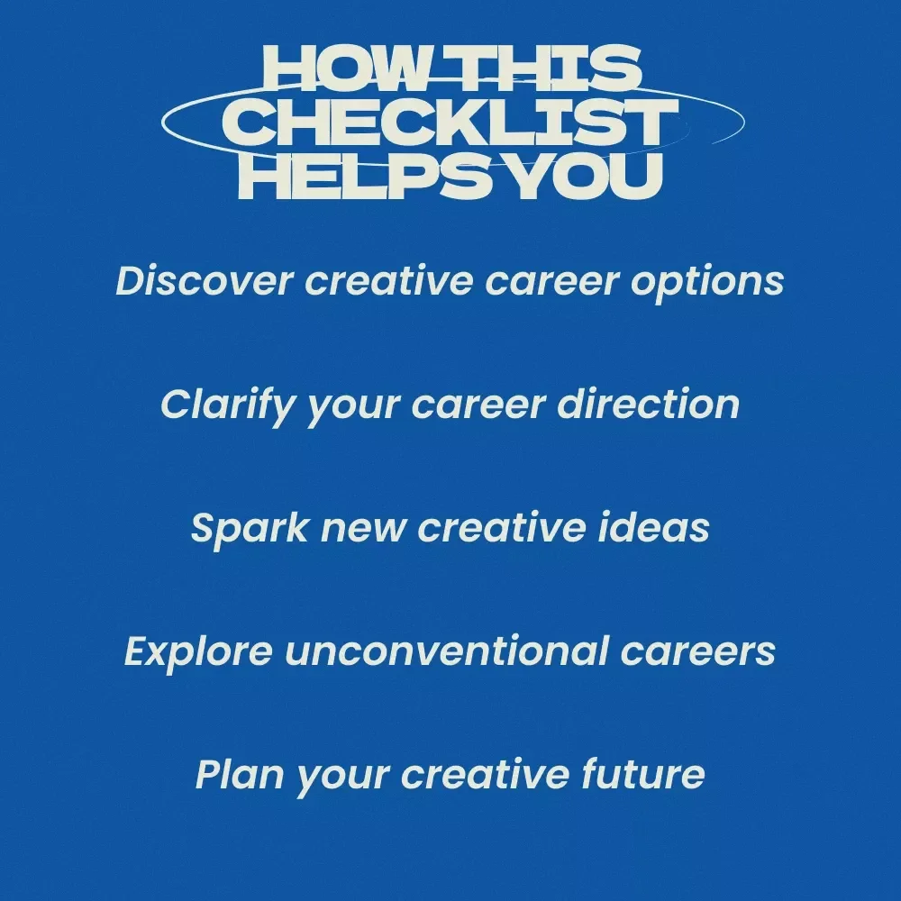 Career Path Ideas for Creative People – Printable Checklist of Career Path Ideas for Creative People, Creative Career Exploration Guide, Digital Download for Artists, Designers, Writers & Creative Thinkers
