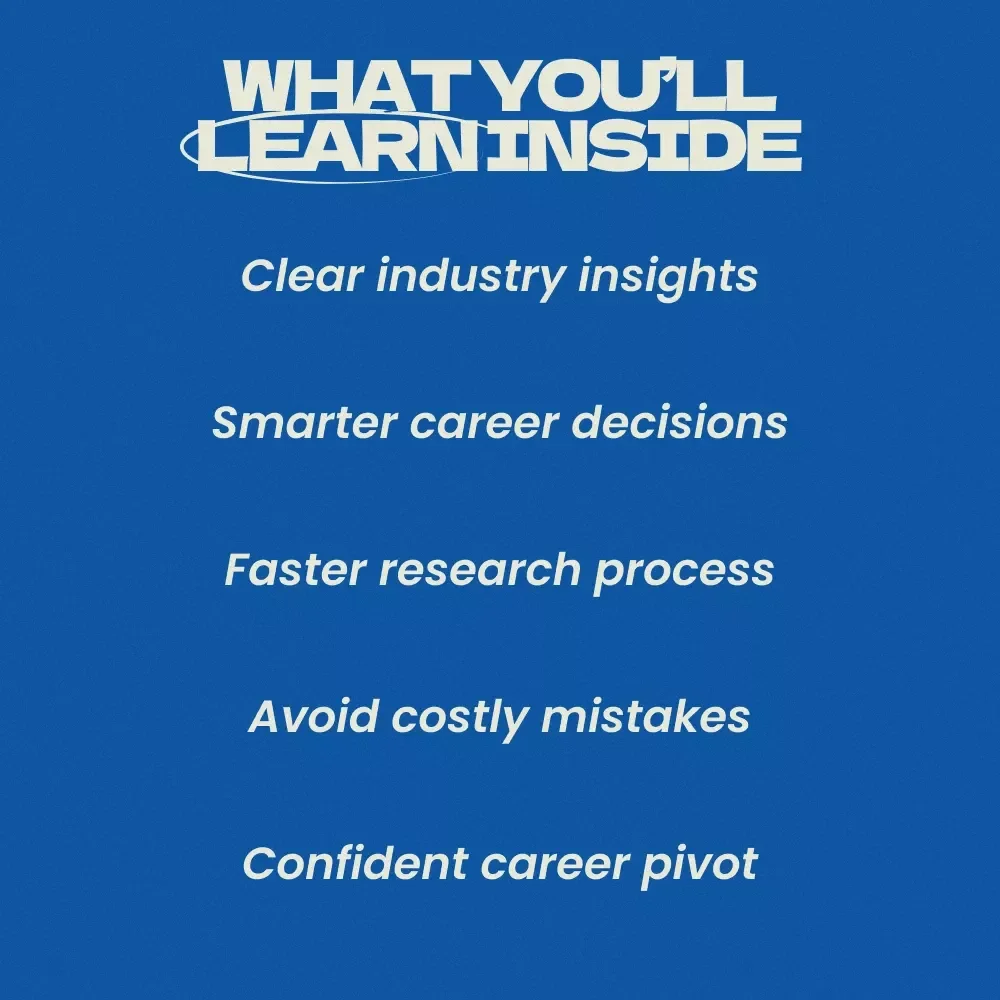 Research Your Next Industry Before You Pivot — eBook Guide on How to Research an Industry for Career Change | Career Change Workbook, Industry Research Framework, Career Pivot Planning Digital Download