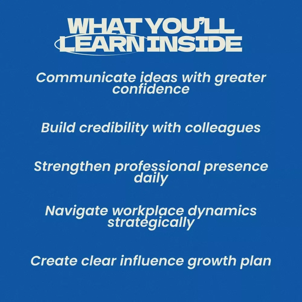 Influence Unlocked: How to Make Your Voice Matter at Work | Practical Guide on how to build influence at work, Career Growth eBook, Workplace Communication & Leadership Skills Digital Download