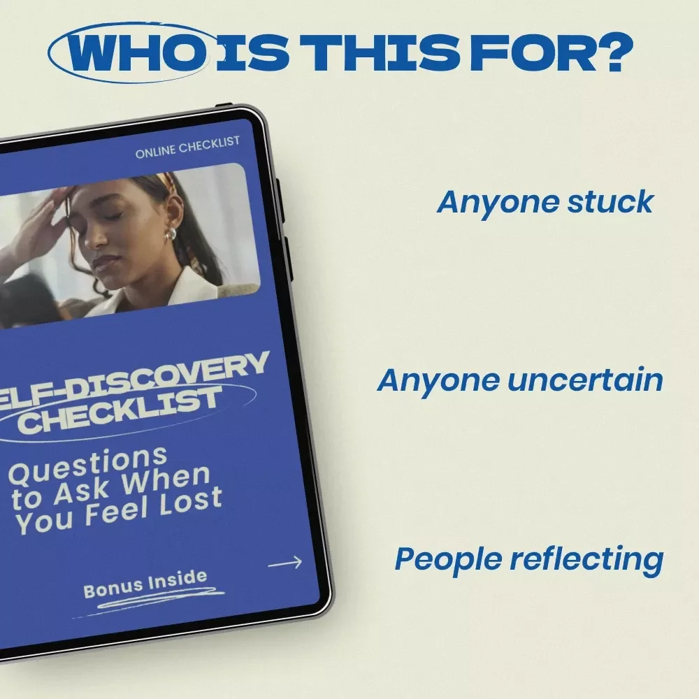 Self-Discovery Checklist: Questions to Ask When You Feel Lost, Self Discovery Questions When You Feel Lost Digital Download, Printable Reflection Worksheet, Personal Growth Checklist, Mindset Journal Prompt Guide