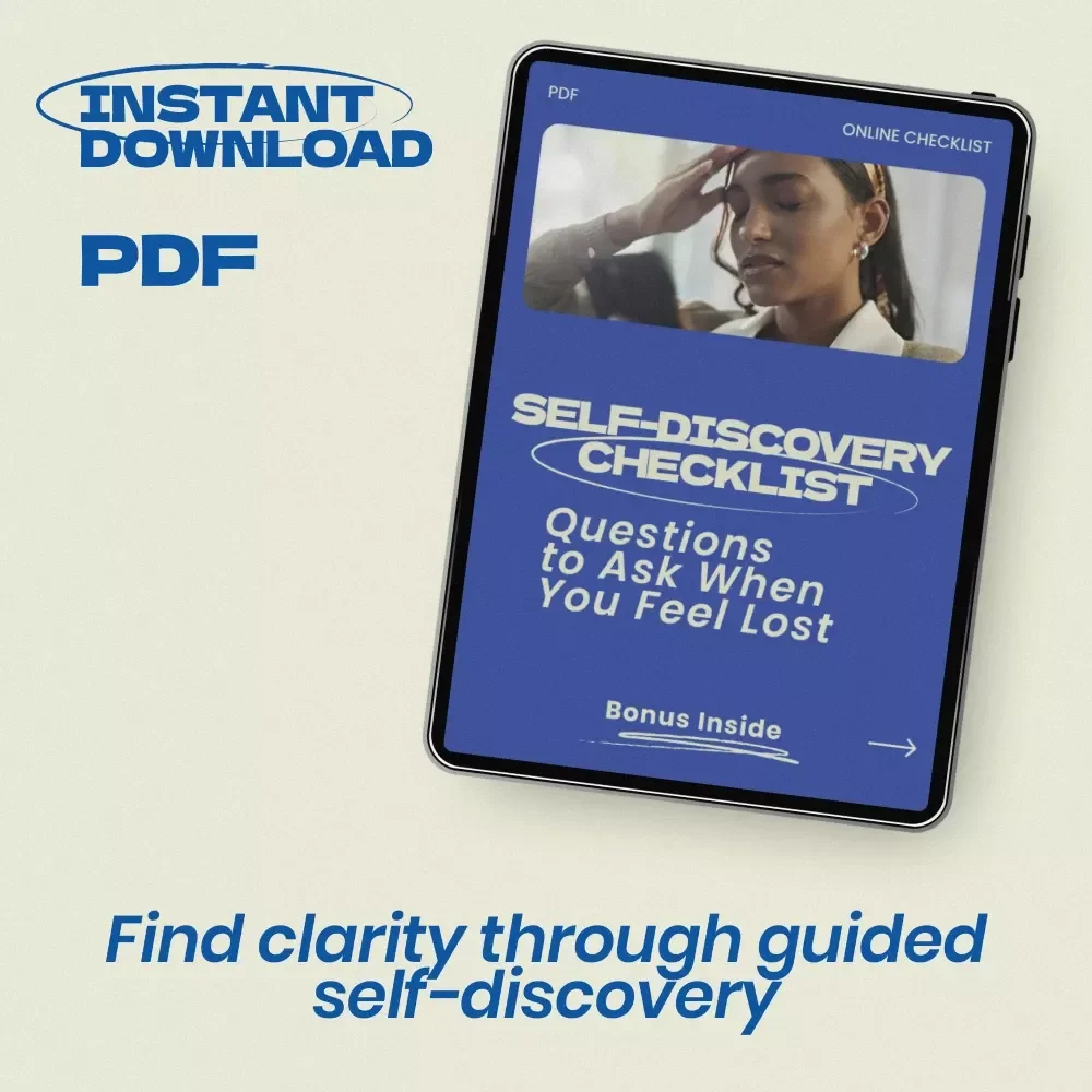 Self-Discovery Checklist: Questions to Ask When You Feel Lost, Self Discovery Questions When You Feel Lost Digital Download, Printable Reflection Worksheet, Personal Growth Checklist, Mindset Journal Prompt Guide