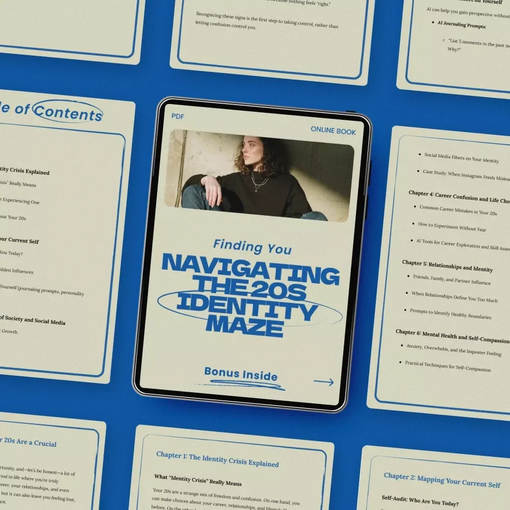 Finding You: Navigating the 20s Identity Maze — A Practical Guide to Overcoming the identity crisis in your 20s, Self-Discovery Workbook, Life Direction eBook, Personal Growth Digital Download