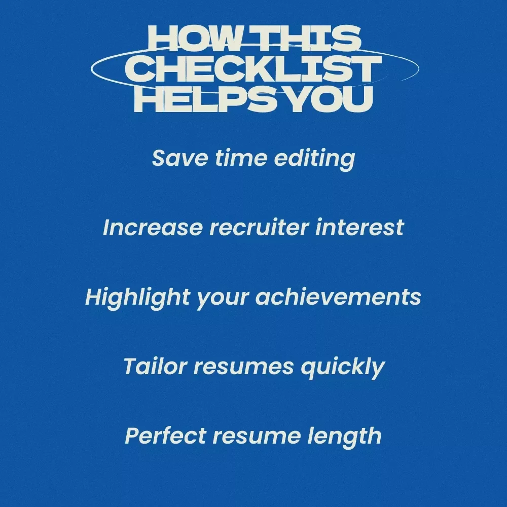 The Perfect Resume Length Checklist: How Long Should Your Resume Be? A Step-by-Step Guide