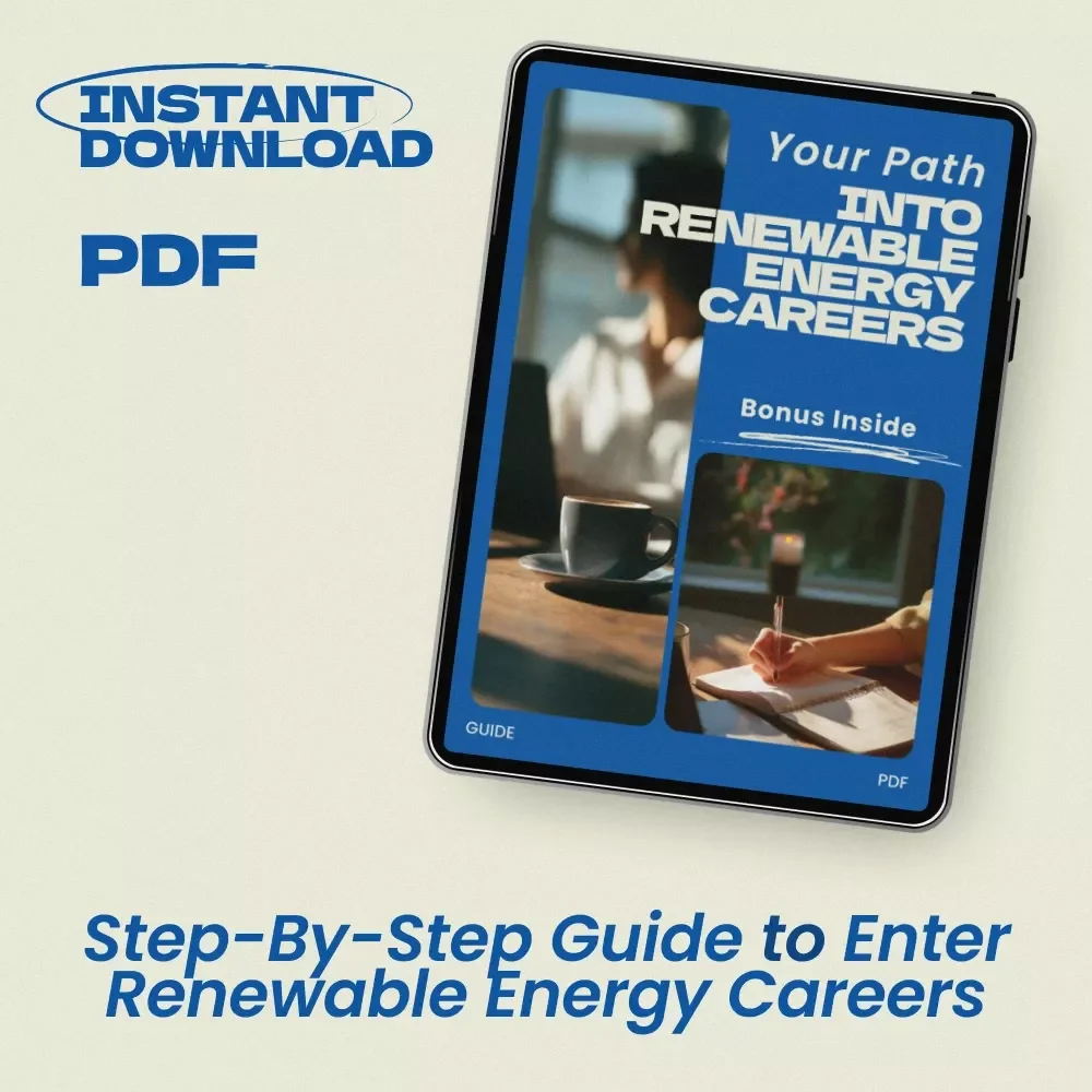Your Path into Renewable Energy Careers | Ultimate Guide on how to get into renewable energy careers, Green Jobs eBook, Career Switch Checklist, Sustainable Energy Industry Starter Kit