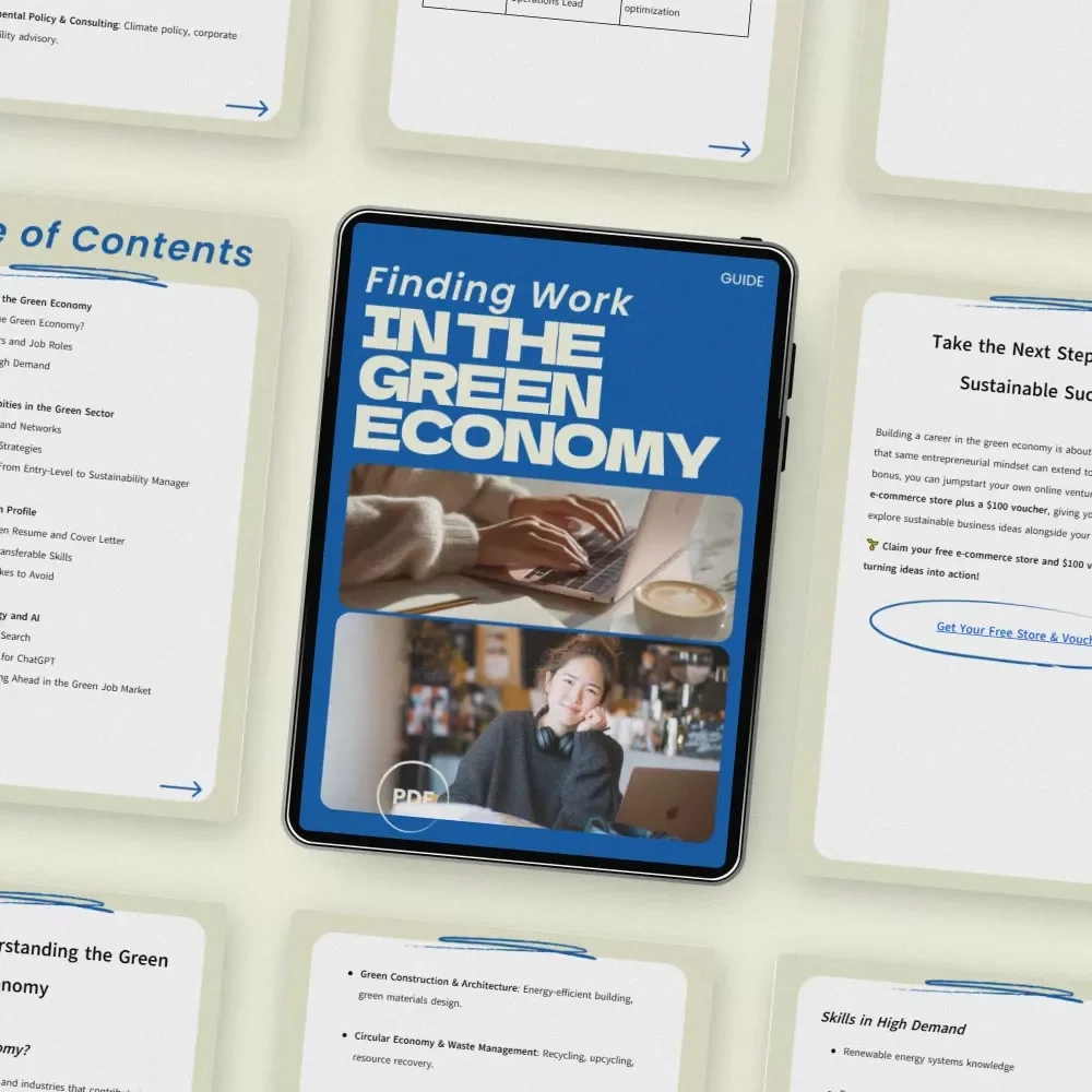 Finding Work in the Green Economy Guide | How to Find Jobs in the Green Economy, Sustainability Careers eBook, Eco-Friendly Job Search Checklist