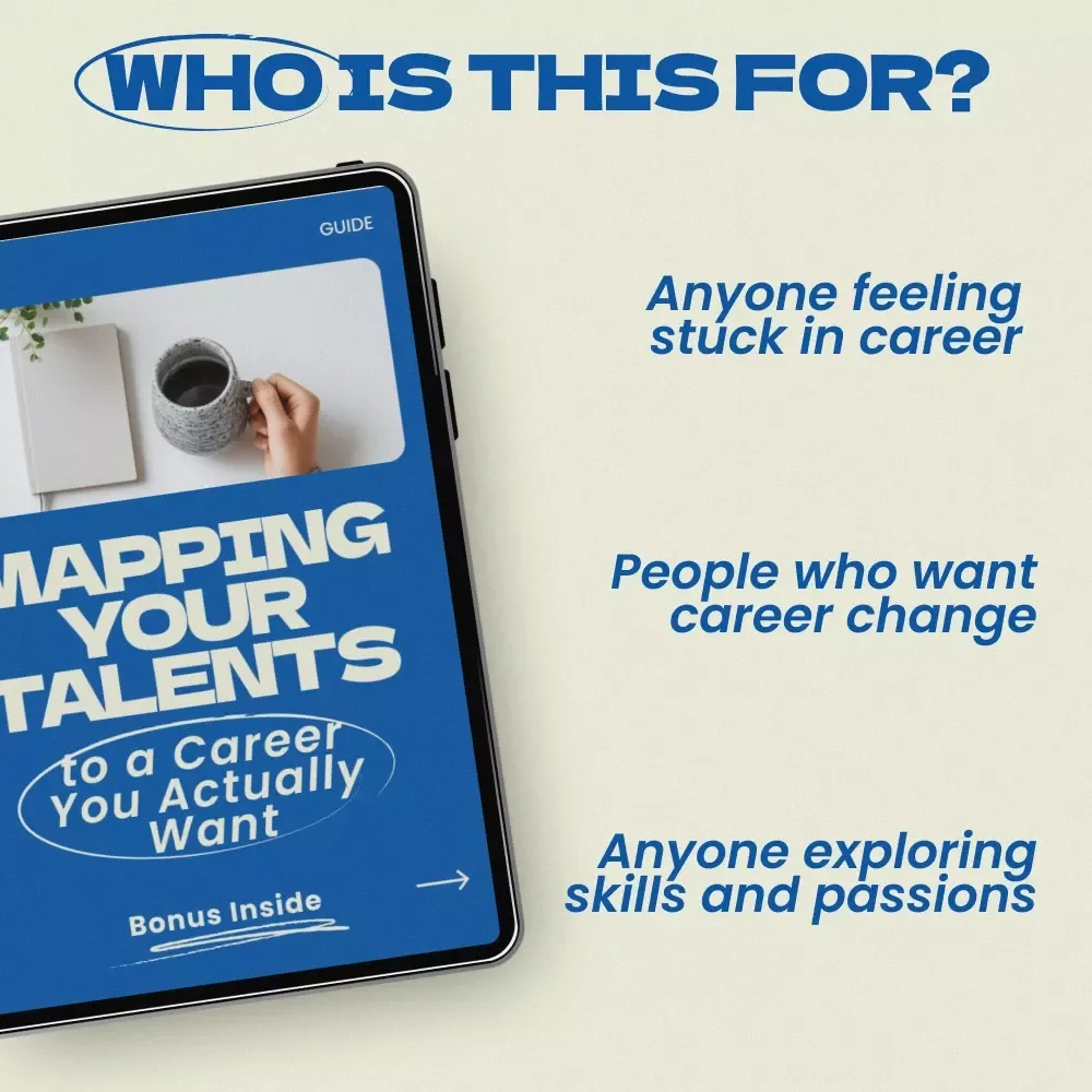 Mapping Your Talents to a Career You Actually Want | How to Match Your Skills to a New Career Guide, Career Change Workbook, Digital Download