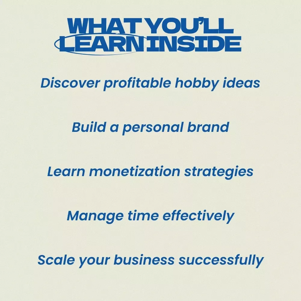 Turning Your Hobby into a Career: A Step-by-Step eBook Guide to Making Your Passion a Full-Time Job