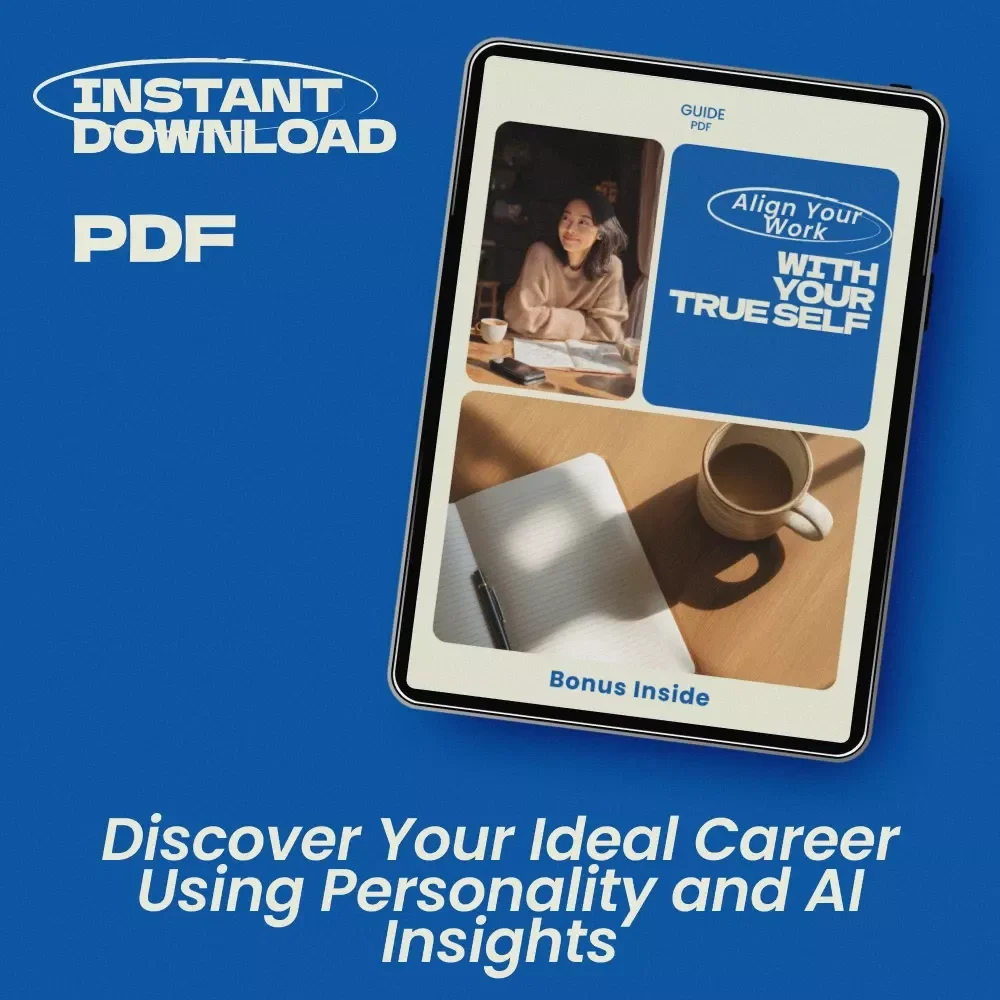 Align Your Work with Your True Self – A Guide on how to find a career that fits your personality | Career Clarity Workbook, Self Discovery eBook, AI Career Planning Tool
