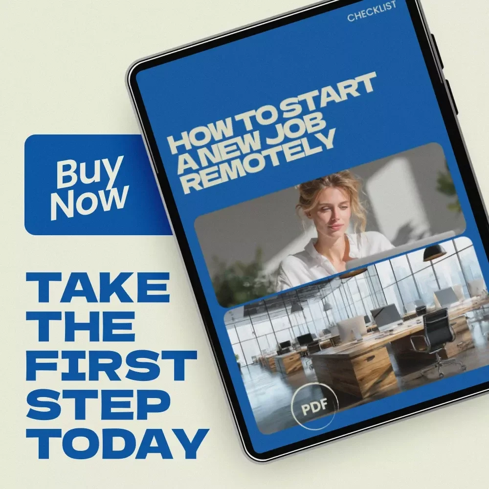 How to Start a New Job Remotely - Complete Checklist for Success, Remote Work Guide, Onboarding Tips, First Week Survival, Digital Download