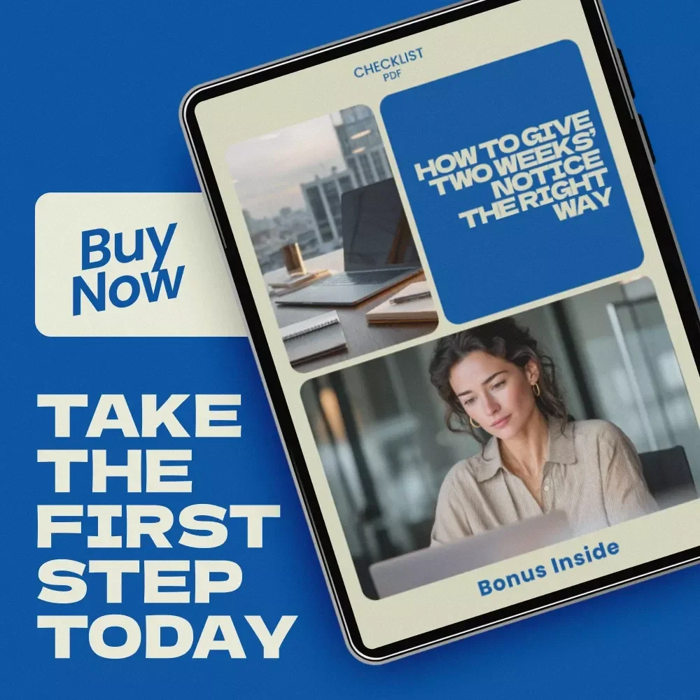 How to Give Two Weeks’ Notice the Right Way Checklist | Professional Resignation Guide | Career Exit Planner | Instant Digital Download