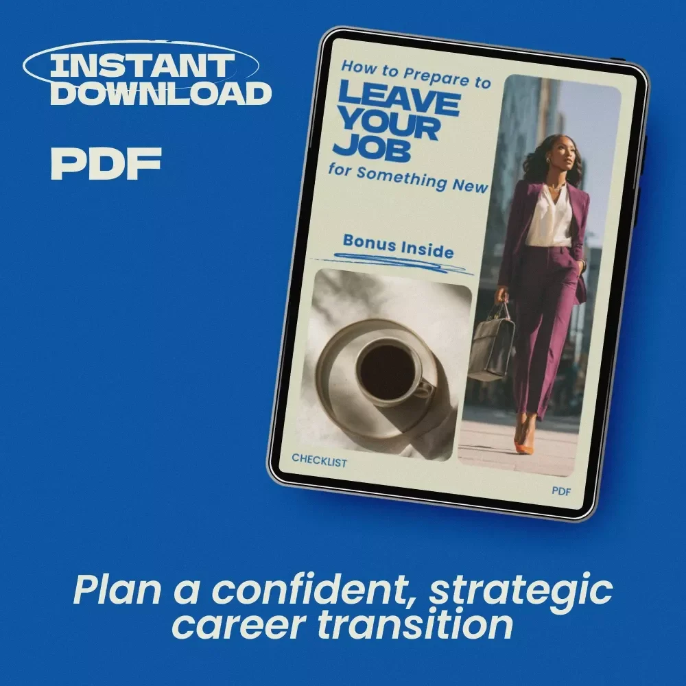 How to Prepare to Leave Your Job for Something New Checklist | Career Transition Planner, Quit Job Guide, Life Change Workbook, Digital Download
