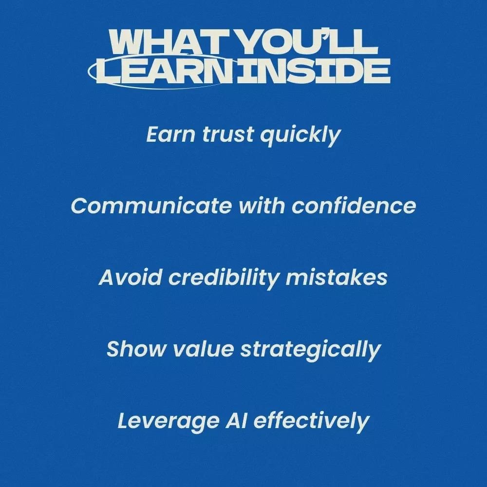 How to Build Credibility in a New Role Guide | Practical Career Growth eBook, Leadership Confidence Checklist, Professional Success Digital Download, how to build credibility in a new role