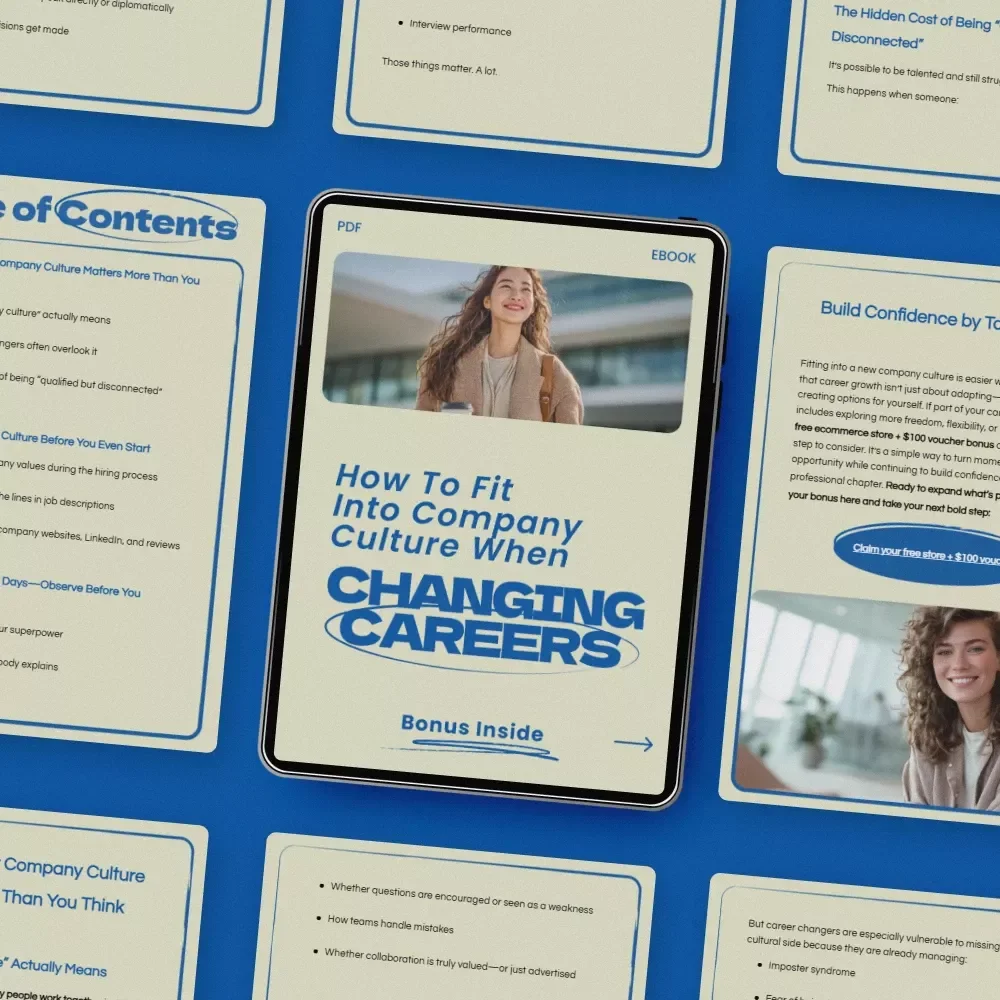 How To Fit Into Company Culture When Changing Careers – Practical eBook Guide for Career Switchers, Workplace Adaptation, and Professional Success