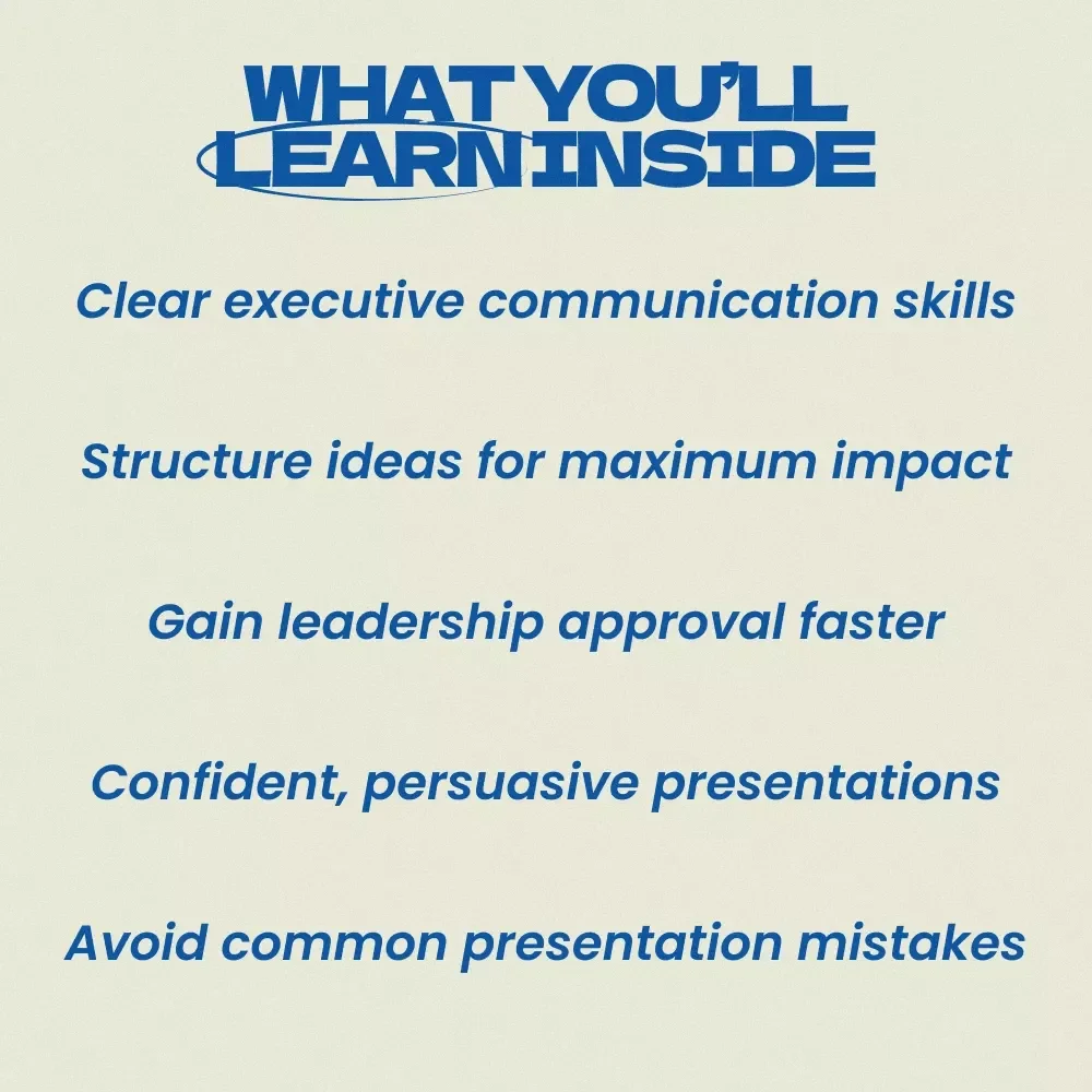 How to Present to Leadership with Confidence and Impact | Professional Guide on how to present ideas to leadership, Executive Communication eBook, Business Presentation Checklist