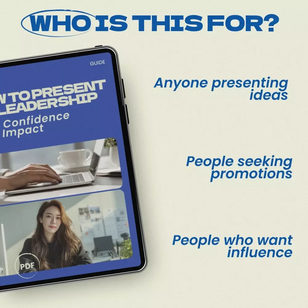 How to Present to Leadership with Confidence and Impact | Professional Guide on how to present ideas to leadership, Executive Communication eBook, Business Presentation Checklist