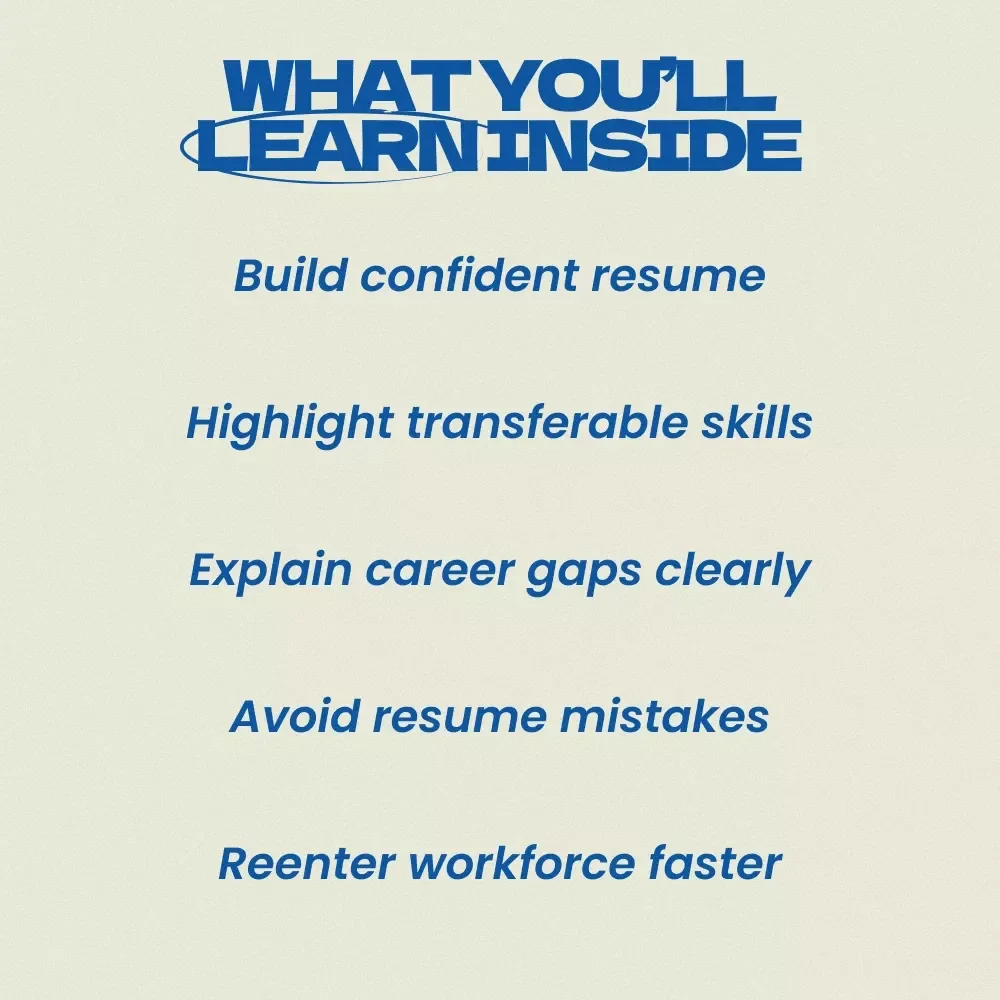 Restart Your Resume: Reclaim Your Career After a Break – How to Write a Resume After a Long Career Break Guide, Career Reentry eBook, Resume Writing Checklist
