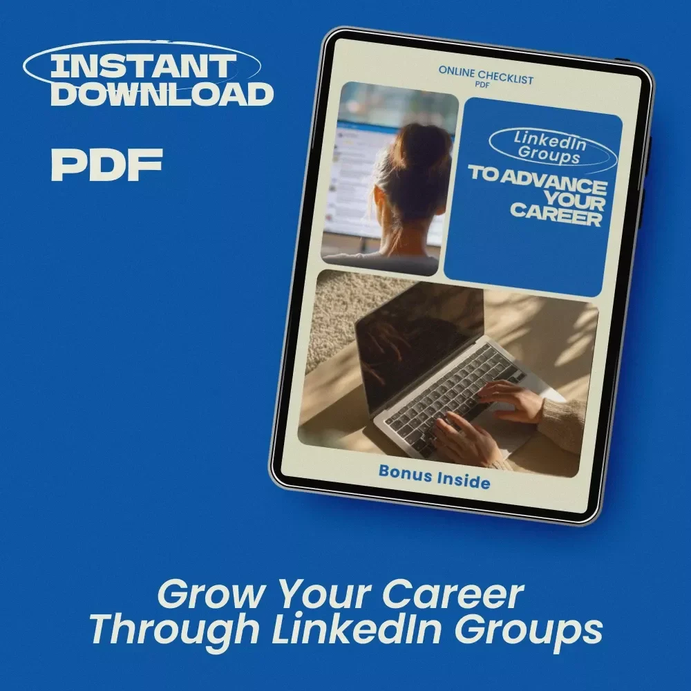 LinkedIn Groups to Advance Your Career Checklist – How to Use LinkedIn Groups for Career Growth, Networking Strategy, Job Search Planner, Professional Development Digital Download