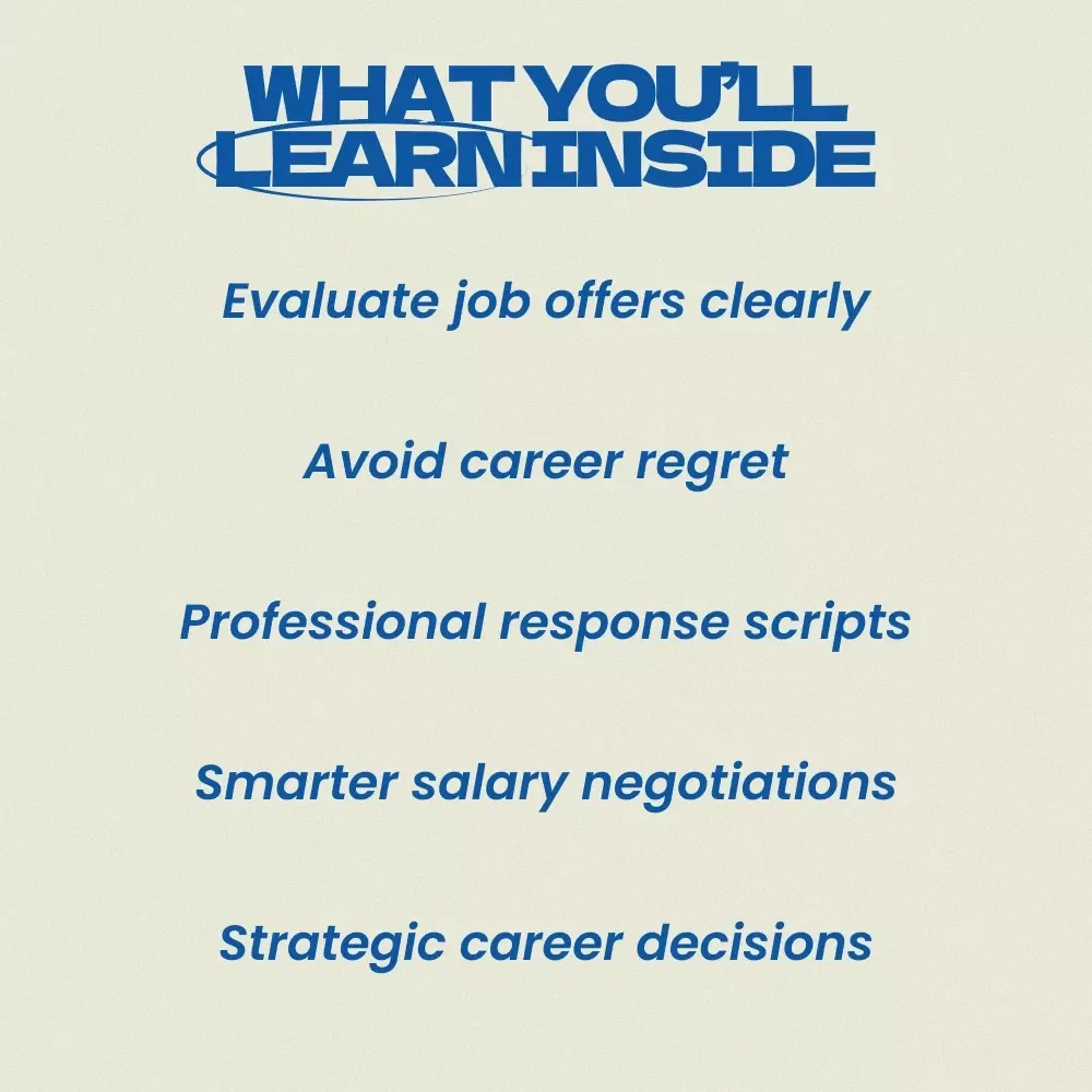 The Counter Offer Conundrum: Smart Moves for Career Decisions | Career Decision Guide, Job Negotiation Workbook, How to Handle a Counter Offer Career Strategy eBook