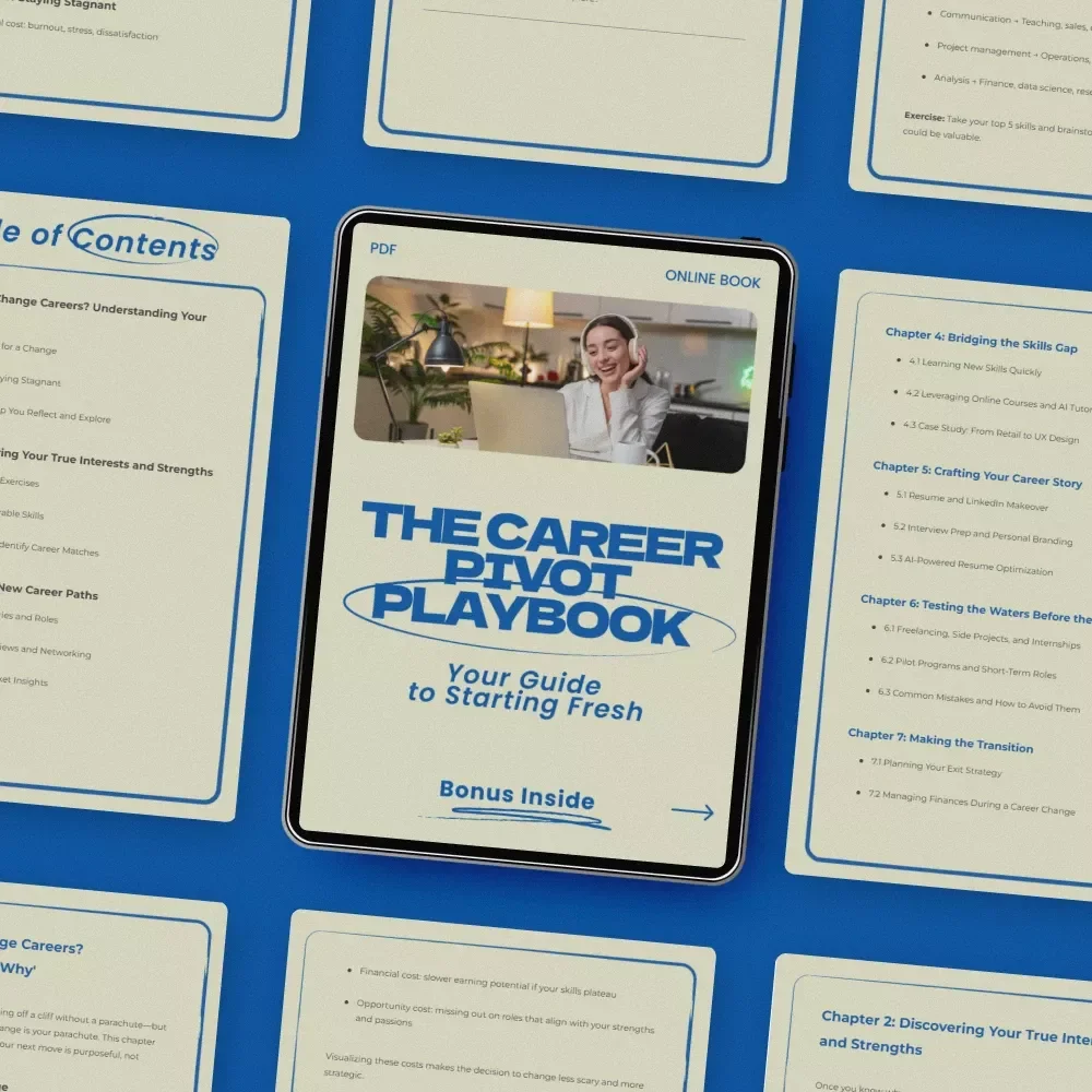 The Career Pivot Playbook: Your Guide to Starting Fresh | Career Change Roadmap for Beginners eBook, Career Transition Guide, Professional Reinvention Digital Download