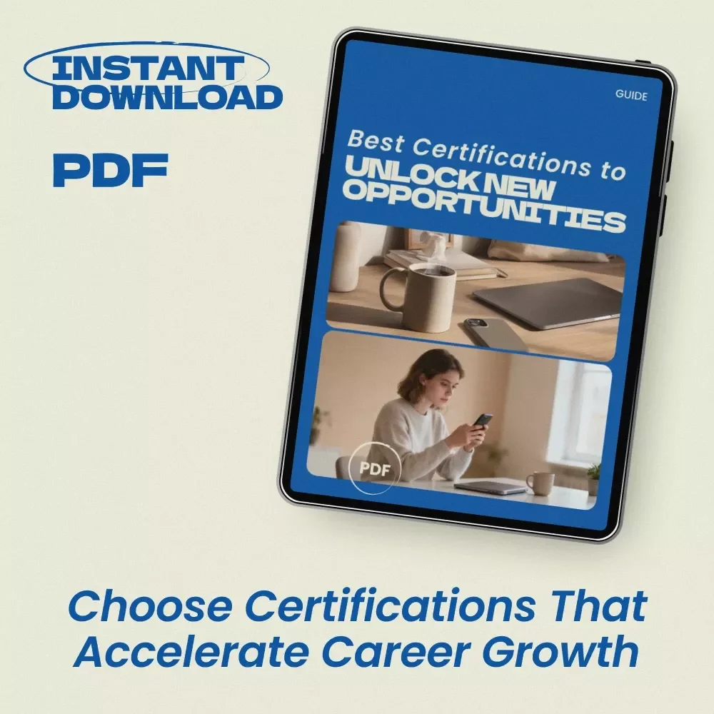 Best Certifications to Unlock New Opportunities | Best Certifications for Career Advancement Guide | Career Growth eBook, Professional Development Checklist, AI Certification Planner