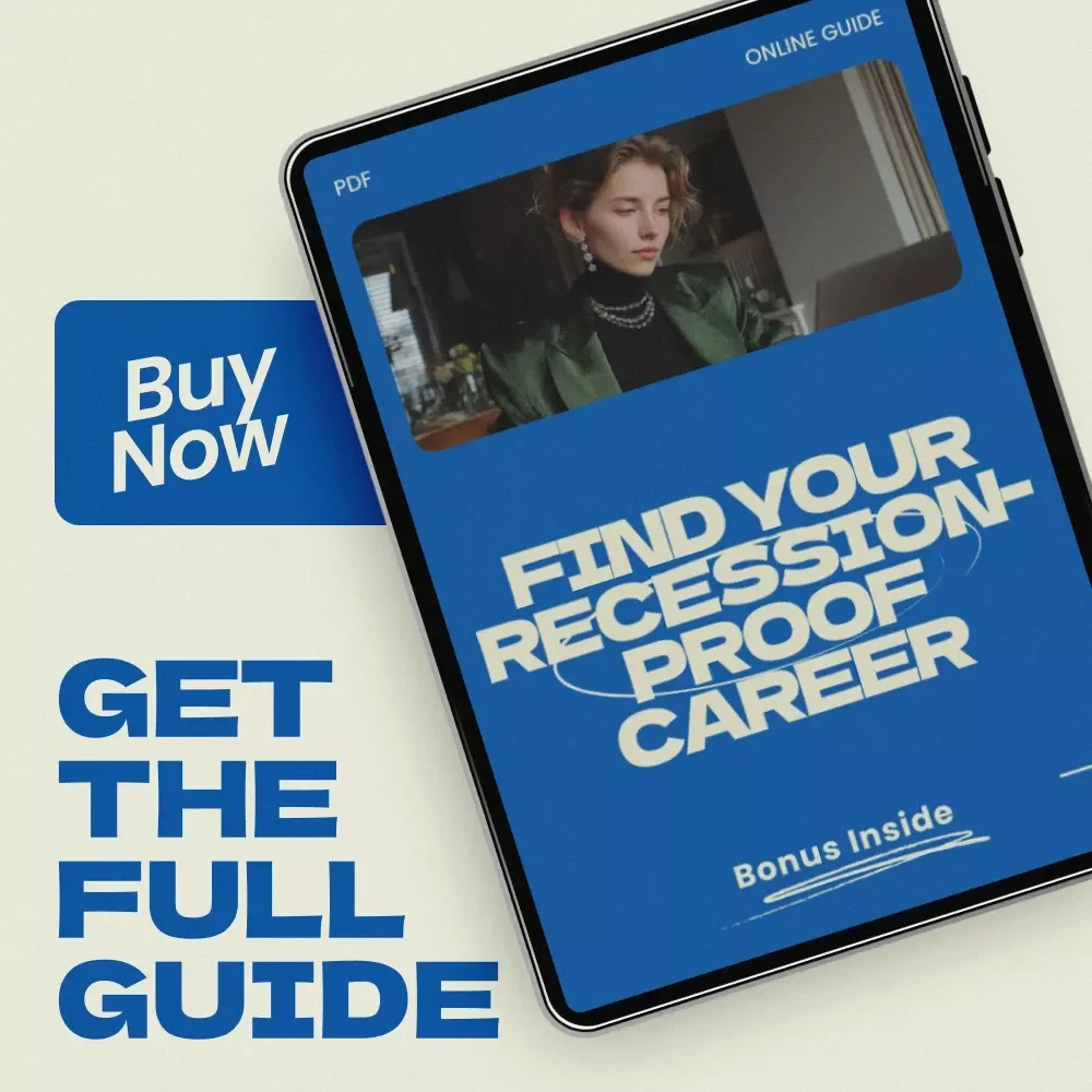 Find Your Recession-Proof Career Guide – Practical Steps on how to find a recession proof career, Career Stability Planner, Job Security Strategy eBook, Future-Proof Your Income