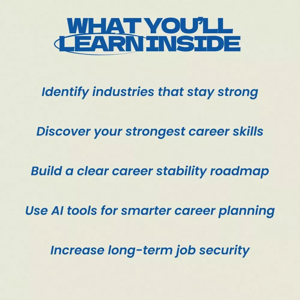 Find Your Recession-Proof Career Guide – Practical Steps on how to find a recession proof career, Career Stability Planner, Job Security Strategy eBook, Future-Proof Your Income