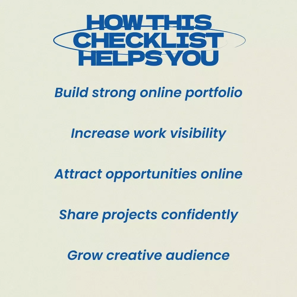 How to Showcase Your Work Online Checklist – Simple Step-by-Step Guide for Creators, Designers, Writers & Developers | Digital Download on how to showcase your work online