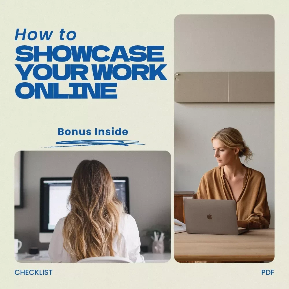 How to Showcase Your Work Online Checklist – Simple Step-by-Step Guide for Creators, Designers, Writers & Developers | Digital Download on how to showcase your work online
