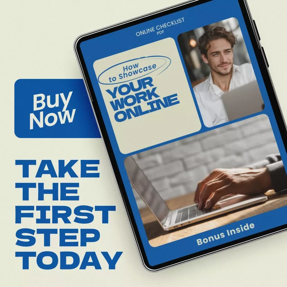 How to Showcase Your Work Online Checklist – Simple Step-by-Step Guide for Creators, Designers, Writers & Developers | Digital Download on how to showcase your work online