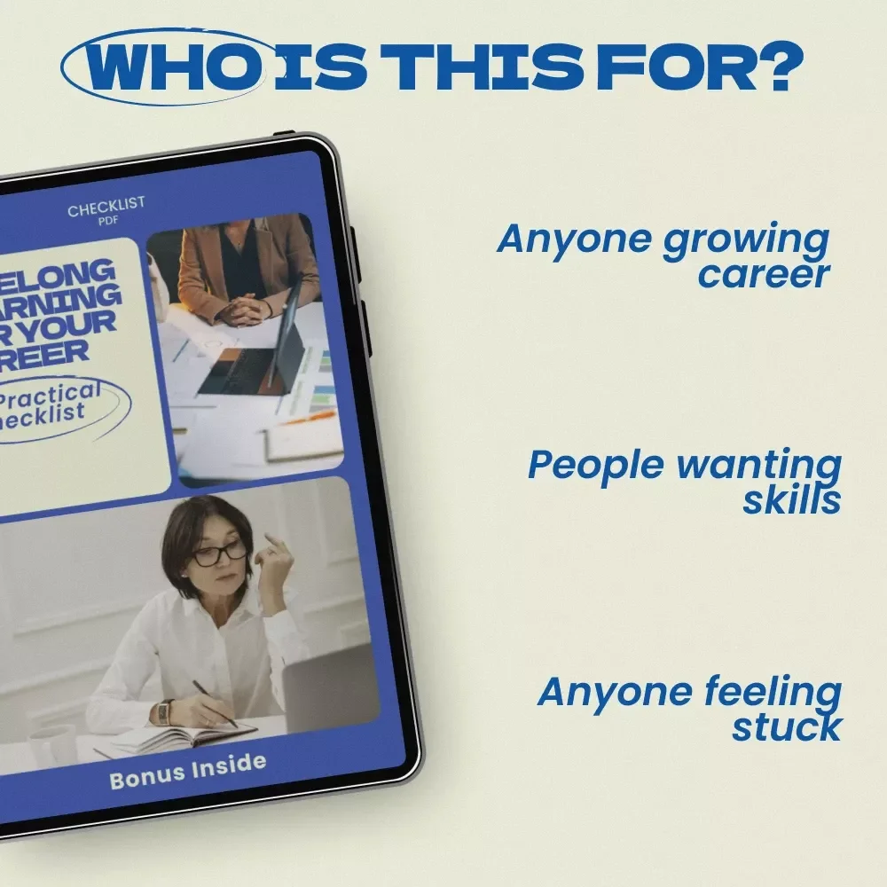 Lifelong Learning for Your Career: A Practical Checklist – How to Embrace Lifelong Learning for Your Career, Career Growth Digital Download, Professional Development Checklist
