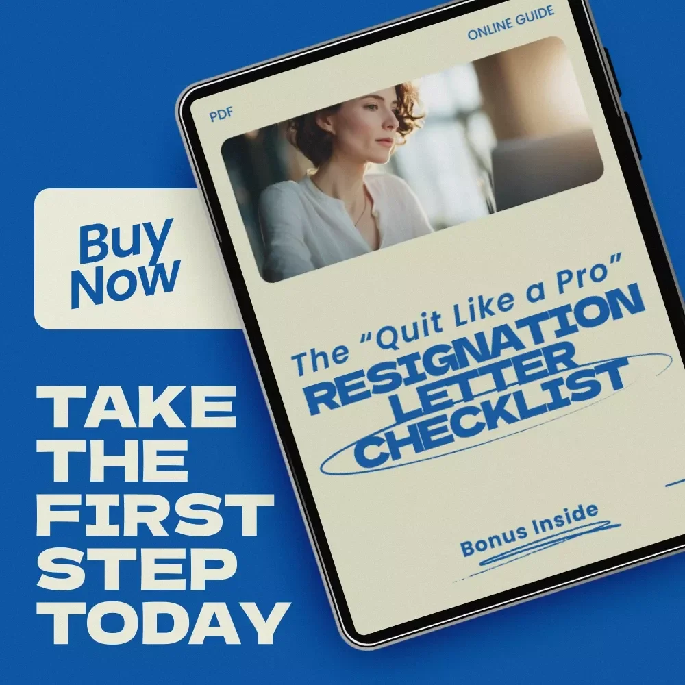 The “Quit Like a Pro” Resignation Letter Checklist – How to Write a Resignation Letter Guide, Professional Job Exit Checklist, Career Transition Printable, Digital Download