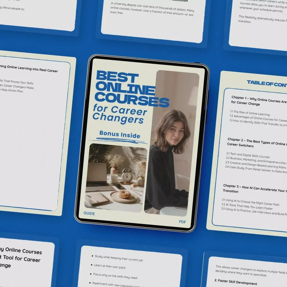 Best Online Courses for Career Changers – Complete Guide to Choosing the Best Online Courses for Career Changers, Skill Transition Blueprint, AI Learning Tools & Career Switch Action Plan
