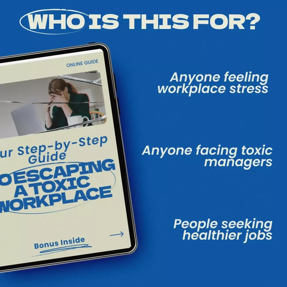 Your Step-by-Step Guide to Escaping a Toxic Workplace – Practical Guide on how to leave a toxic work environment, Exit Strategy Workbook, Career Recovery & Workplace Survival Digital Download