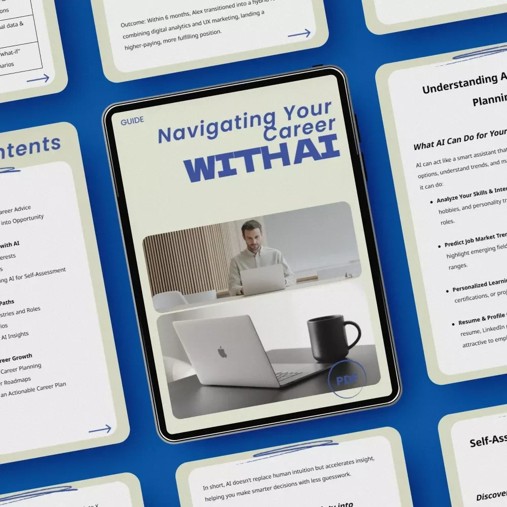 Navigating Your Career with AI – A Practical Guide on how to use ai for career planning, Discover Your Path, Set Goals & Grow with Confidence (Digital Download)