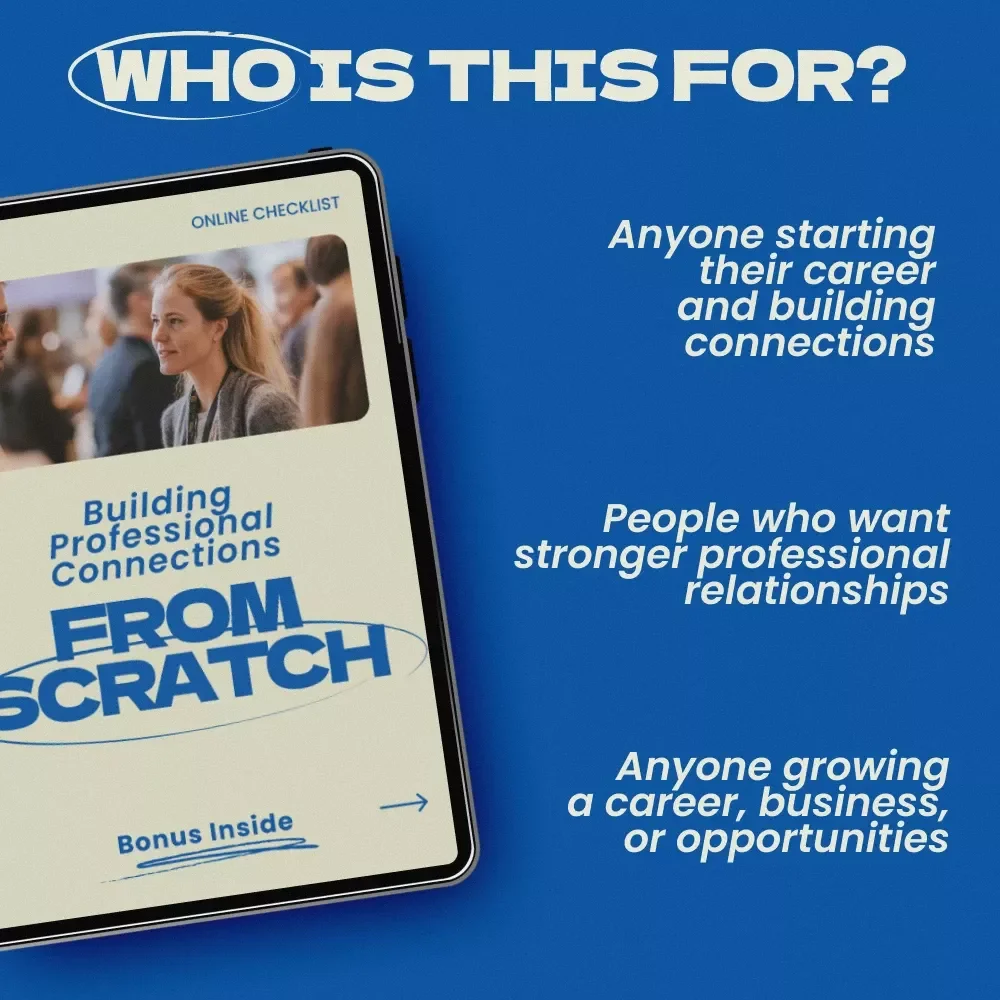 Building Professional Connections from Scratch – Checklist Guide for How to Build a Professional Network from Scratch, Career Networking Planner, Professional Relationship Building Toolkit