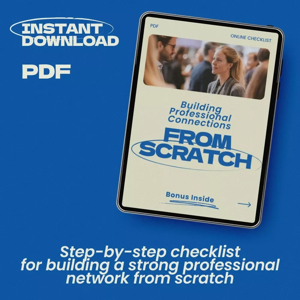 Building Professional Connections from Scratch – Checklist Guide for How to Build a Professional Network from Scratch, Career Networking Planner, Professional Relationship Building Toolkit