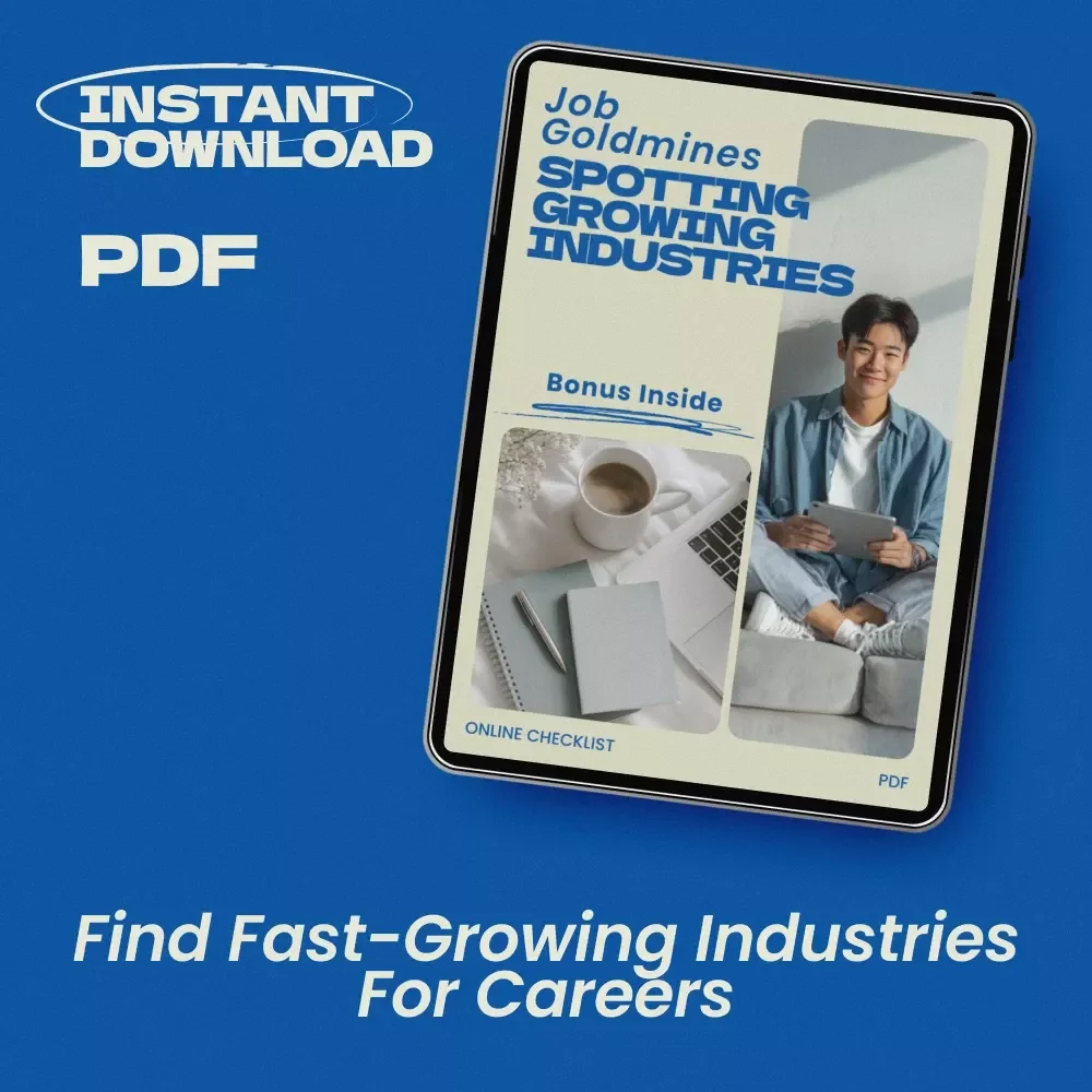 Job Goldmines: Spotting Growing Industries – Career Research Checklist for Job Seekers | how to research growing industries for jobs | Industry Trend Analysis Guide | Future Career Opportunities Digital Download
