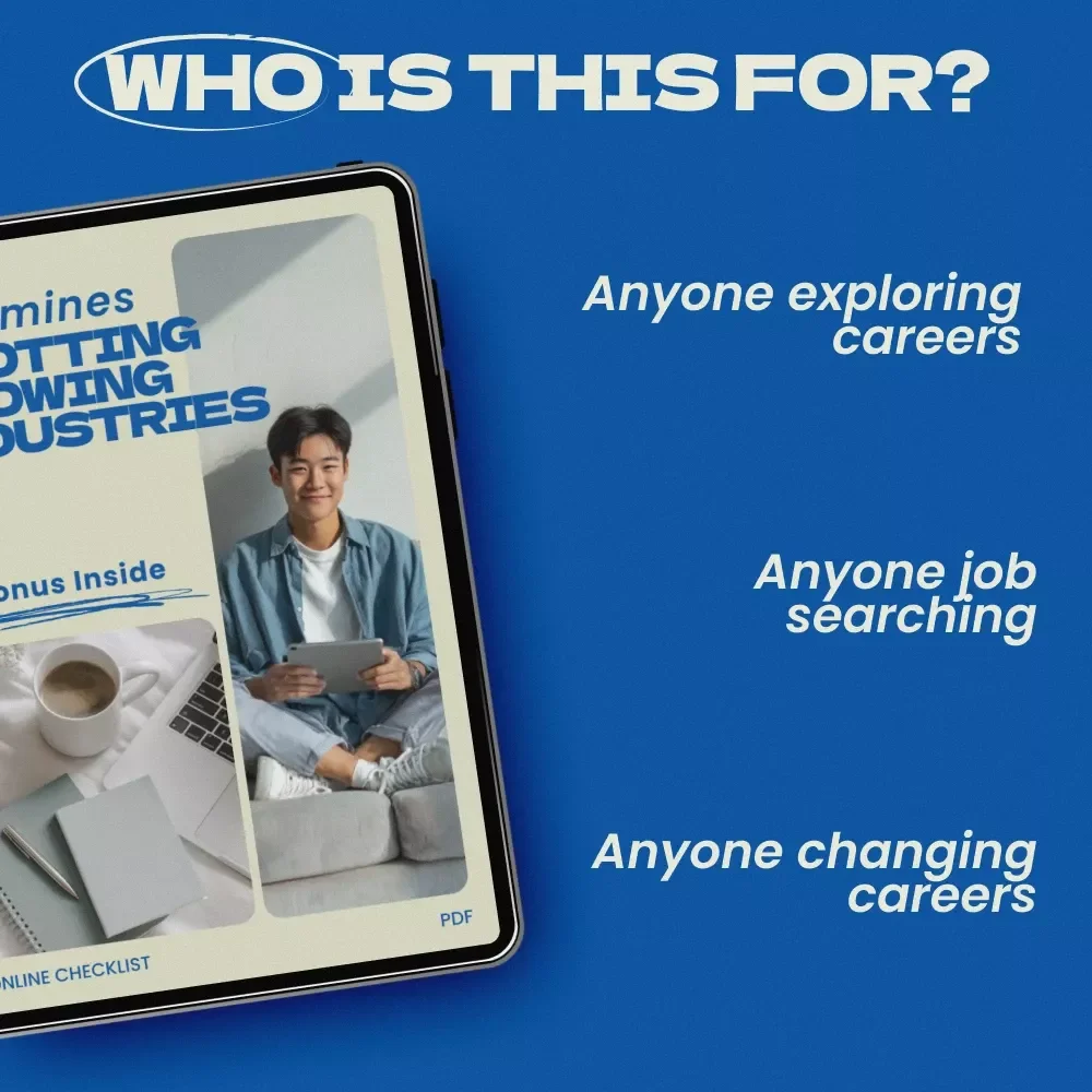 Job Goldmines: Spotting Growing Industries – Career Research Checklist for Job Seekers | how to research growing industries for jobs | Industry Trend Analysis Guide | Future Career Opportunities Digital Download