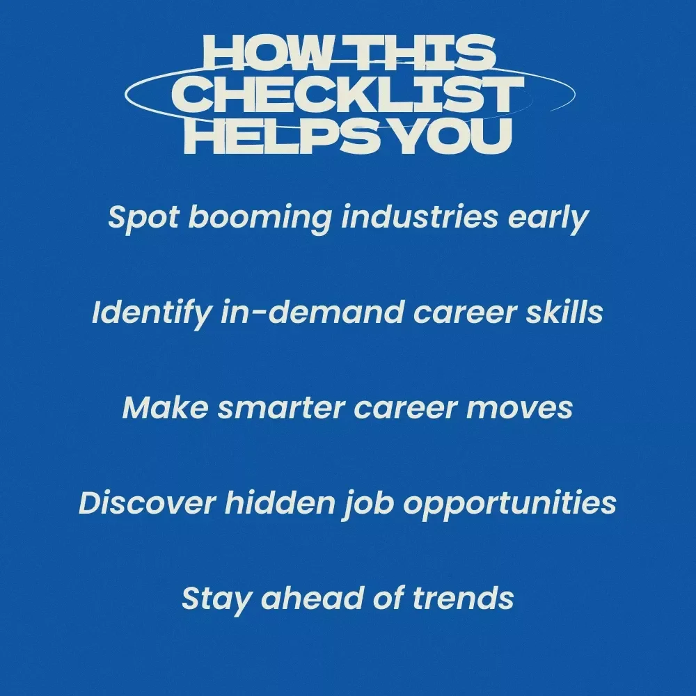 Job Goldmines: Spotting Growing Industries – Career Research Checklist for Job Seekers | how to research growing industries for jobs | Industry Trend Analysis Guide | Future Career Opportunities Digital Download