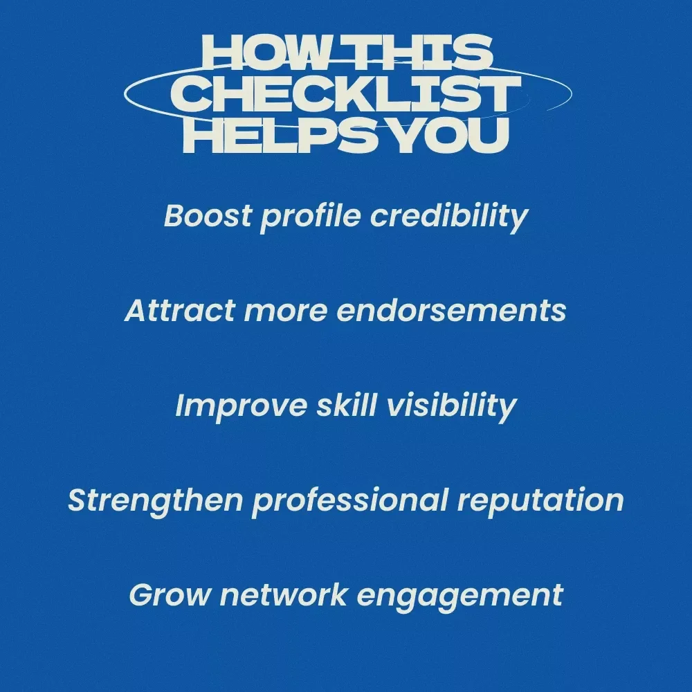 LinkedIn Endorsement Hack Checklist – How to Get Endorsed on LinkedIn, Personal Branding & Networking Growth Guide for Professionals, Career Visibility Digital Download