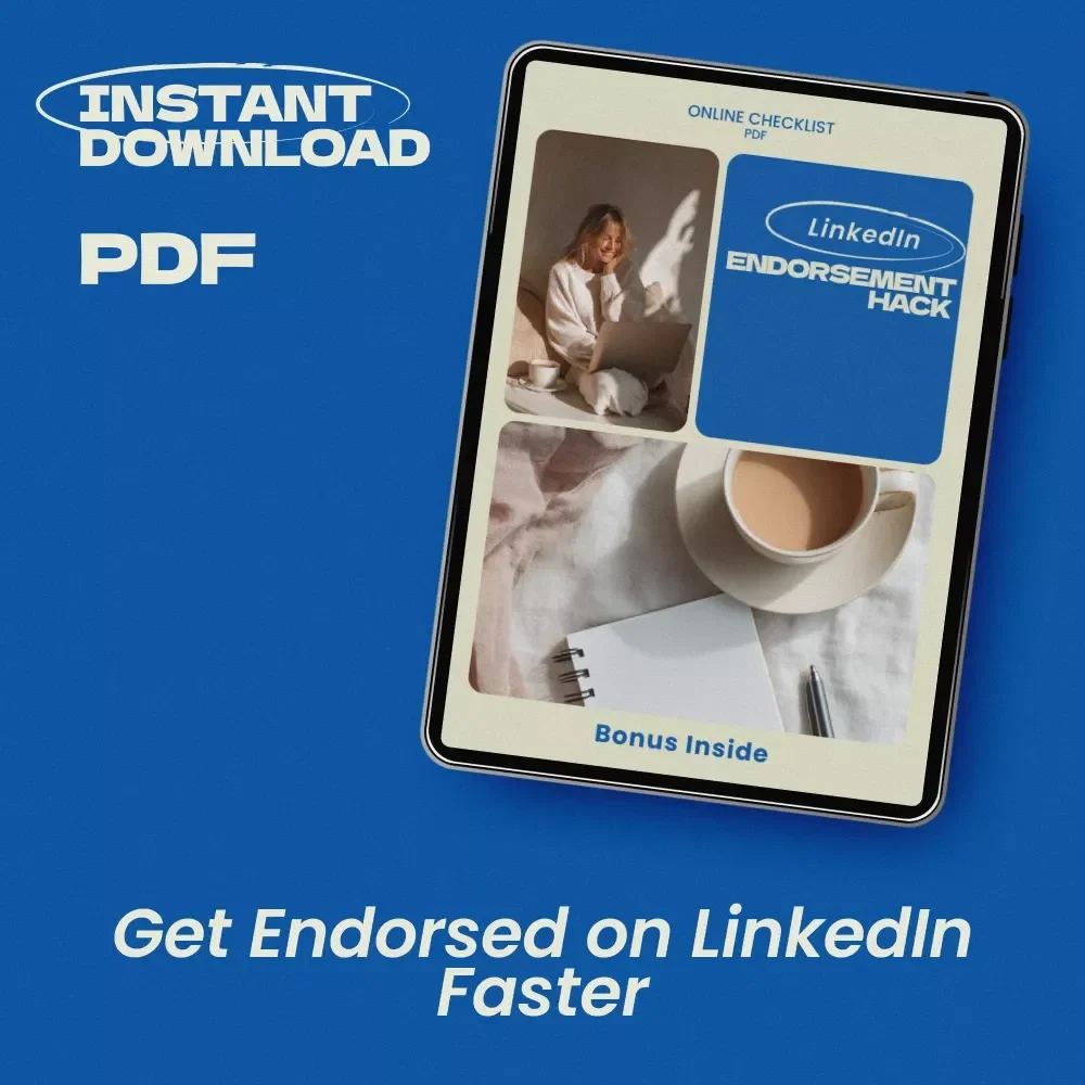 LinkedIn Endorsement Hack Checklist – How to Get Endorsed on LinkedIn, Personal Branding & Networking Growth Guide for Professionals, Career Visibility Digital Download