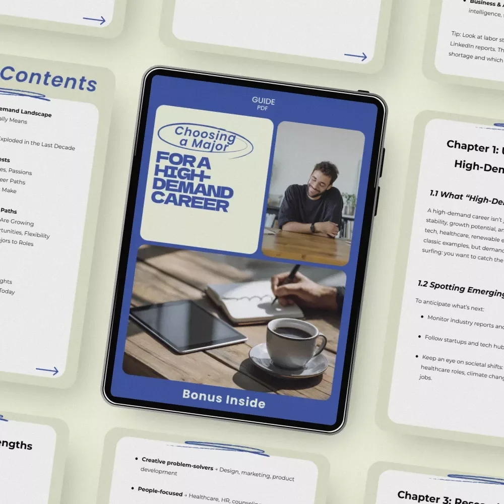 Choosing a Major for a High-Demand Career | Ultimate Guide on how to choose a major for a high demand career, Future-Proof Degree Planner for Students & Career Changers