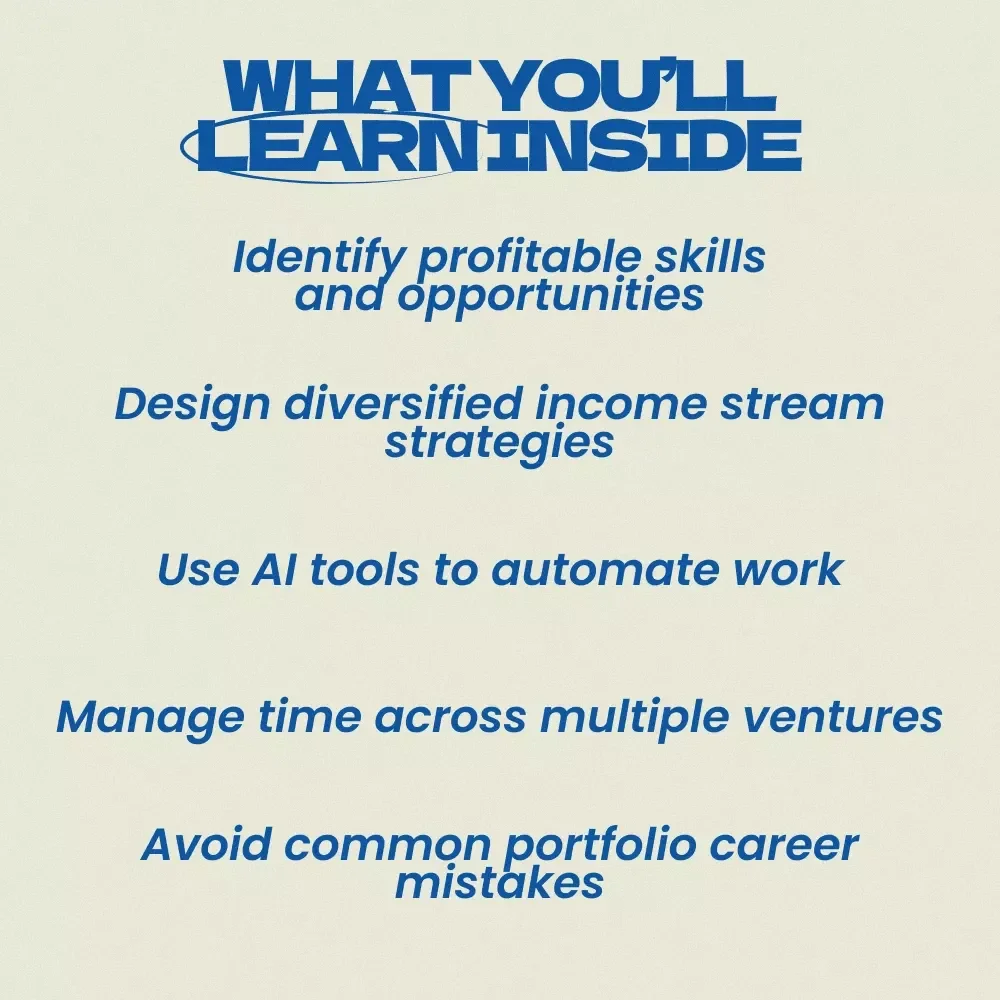 Building Multiple Income Streams in a Modern World, Portfolio Career Strategy eBook, Digital Download for Freelancers, Creators & Professionals
